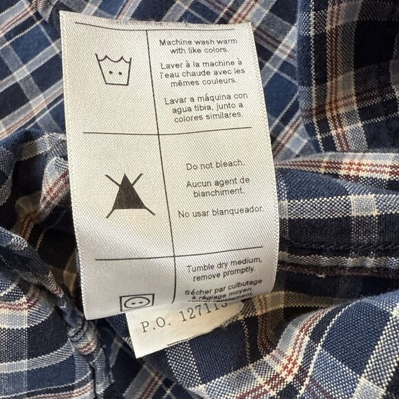 Carhartt Button Shirt Mens XL Blue Brown Plaid Cotton Outdoor Casual Work - Picture 7 of 8